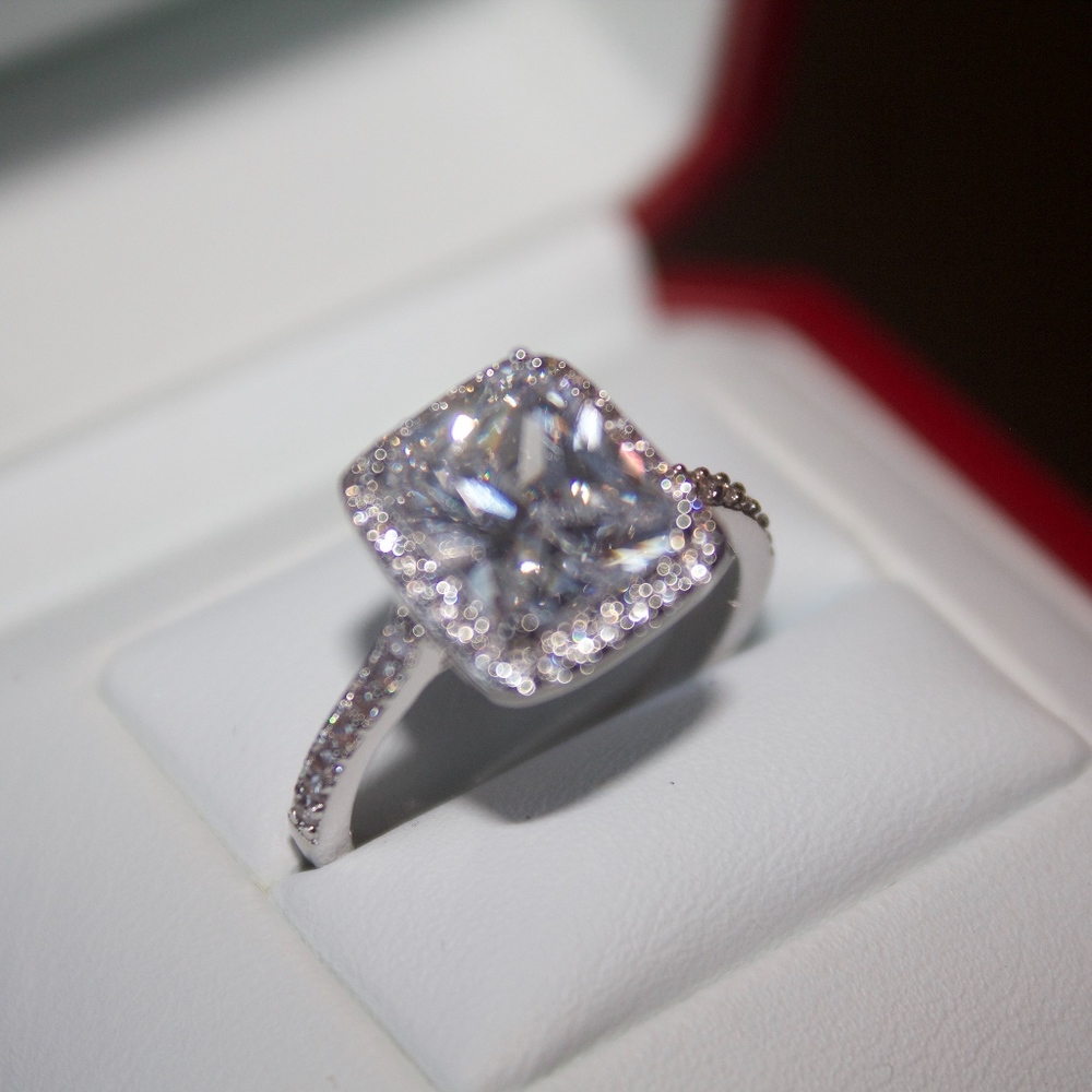 14kt Gold Dipped Stunning Topaz Engagement Ring - image 6